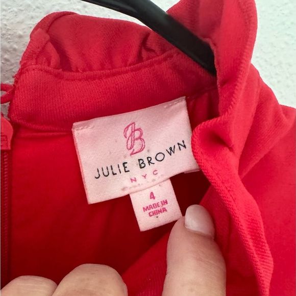Pretty JB Julie Brown NYC Red Knee Length Holiday Dress Size 4 Christmas - Picture 3 of 3